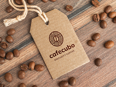 Cafecubo logo africa african bean brand branding brown coffee logo logotype mark pattern sign