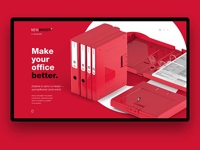 Newbinder welcome screen animation animation color colorful colors office screen stationery ui ux web welcome www