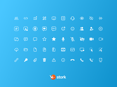 Icon set for Stork.ai project