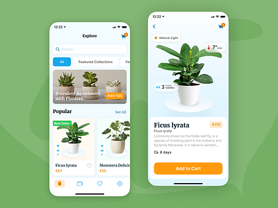 Plant store mobile app android cart flower green ios mobile mobile app nature plant plant store shop store