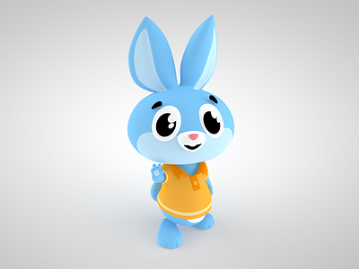 Character for Kupibilet.ru 3d c4d cartoon character cinema4d rabbit