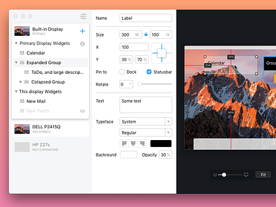 Widget App Preview app desktop mac macos osx ui widget