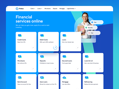 Finbox Landing Page — Financial Services Online fintech glass glassmorphism landing page product startup ui ux web app web design