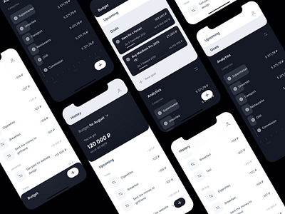 Finance Tracker App Wireframes