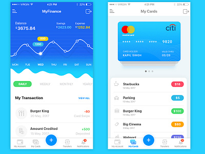 Finance Management screens finance app fintech app ui design ux design