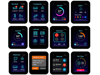 Some IoT thing- Smart Home iWatch app icon design iwatch smart home ux design visual design