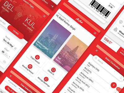 Flight booking app design concept flight booking ui design ux design visual design