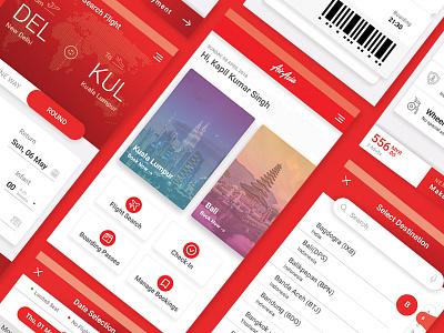 Flight booking app design concept