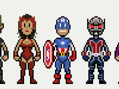 Capitain America 3 Civilwar PixelArt capitain america civil war comics marvel pixelart