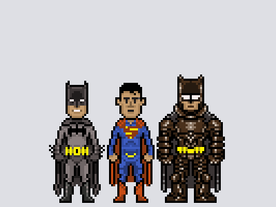 Batman vs Superman batman batman vs superman dc pixelart superman
