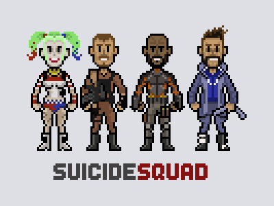 Suicide Squad in PixelArt
