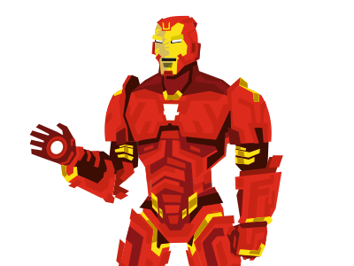 Vector Iron Man in progress avengers coreldraw ironman marvel vector
