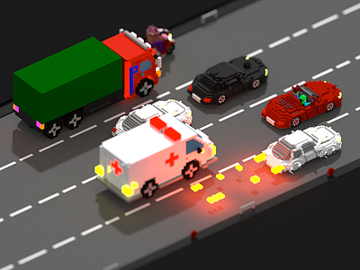 Voxel Car chase