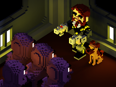 Voxel POWERUP RAY and Leiadadog powerup voxel