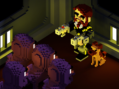 Voxel POWERUP RAY and Leiadadog