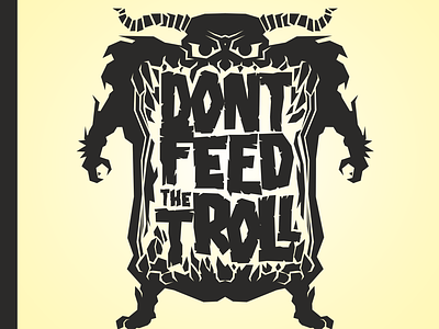 Don`t Feed the Troll Podcast logo branding dont feed the troll illustration logo podcast troll vector