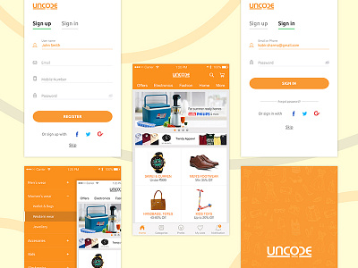 E Commerce Application app design online shopping app ui design ux design