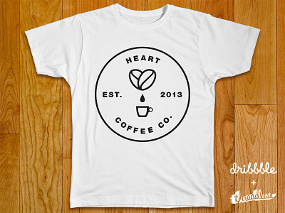 Heart Coffee Co. coffee dribbble heart coffee co logo threadless tshirt