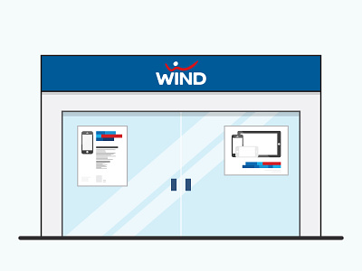 Wind Store illustration illustrator phone rebound wind