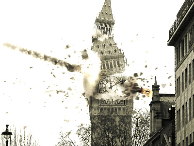 Big Ben Impact big ben effect london photoshop