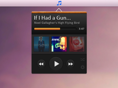 Smaller Music Player Widget albums mac music player ui widget