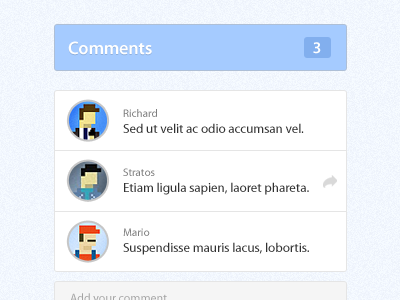 Comments avatar comments minimal simple