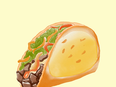 Watercolor tacos illustration