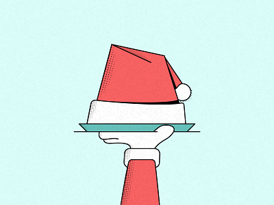 christmas + foods black blue cap christmas color colours design food icon illustration illustrator minimal plat read vector