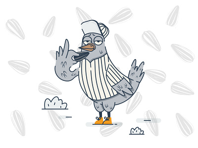 Pigeon character character design illustration pigeon print sticker vector