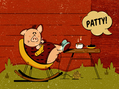 Patty the Pig book illustration character pig