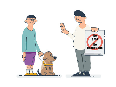 discrimination character discrimination dog pet vector
