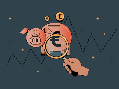 Financial management for e-commerce e-commerce financial illustration management pig piggy bank
