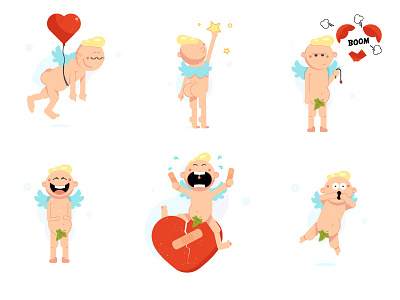 Cupid Stickers character cupid set sticker