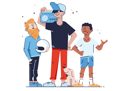 Boys crew boys character crew design illustration vector