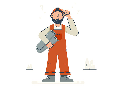 Builder builder builderman character design illustration man vector