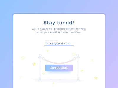 Daily UI #026 - Subscribe daily daily ui form free gradient illustration mobile subscribe ui ux vip