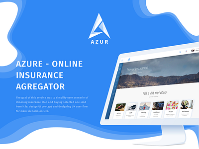 Azure | Online Insurance Agregator 2017 agregator behance case design insurance travel ui user interface ux web service