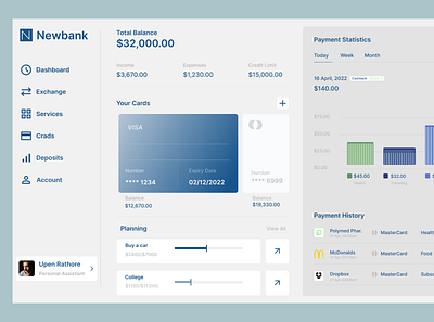 banking app design illustration mockup