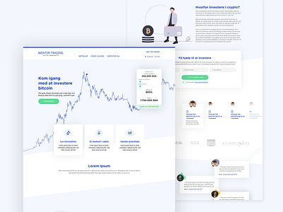 Landing page Mockup for Mentor Trading