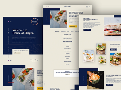The House of Skagen Restaurant - Mockup Part 2 adobexd braning food landingpage menucard restaurant ui web website
