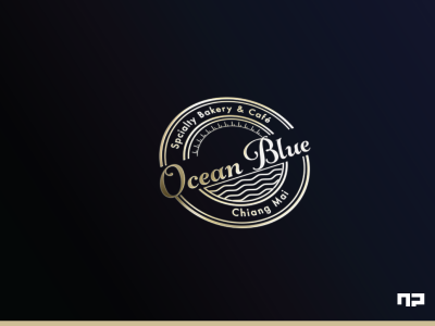 Logo design for Ocean Blue Bakery in Chiang Mai