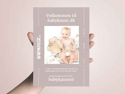 Final version for babykasse.dk baby clean design flyer indesign minimalistic print simple