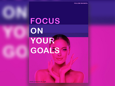 Focus on your goals book banner. branding graphic design