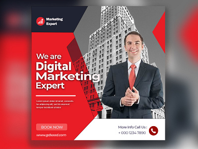We are digital marketing expert banner. branding graphic design
