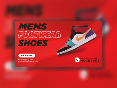 Mens footwear shoes addvertisement.