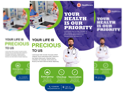 YOUR HEALTH IS OUR PRIORITY, WORK IN CORELDRAW. brand branding coreldraw design flyer graphic design photoshop poster vector