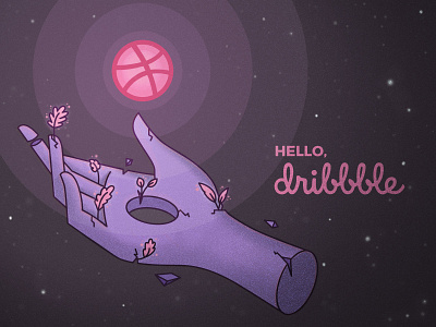 Hello Dribbble hello dribbble illustration illustrator