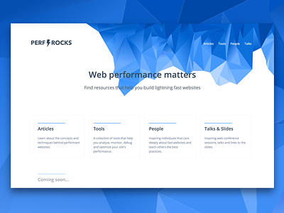 Perf Rocks open performance polygon profile ressources sans talks tools website