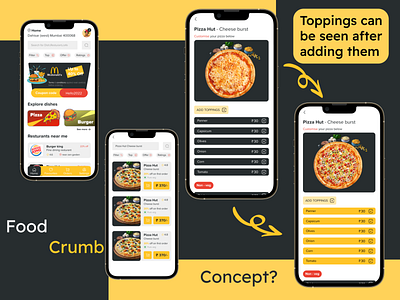 Food Crumb - Add topping and view them?