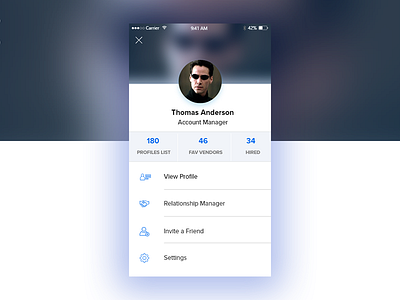 Profile design ios profile ui